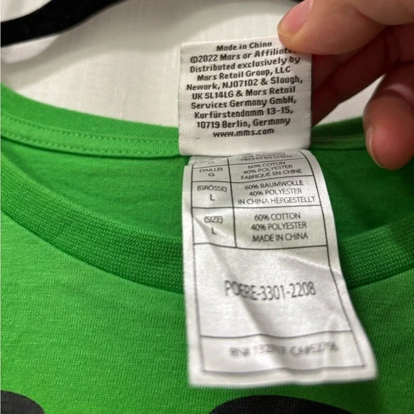 M&M's Green Character Graphic Crop Top – Size Large - Picture 4 of 10